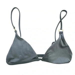 LA Hearts Pacsun silver bikini top triangle Large Adjustable Straps Swim Summer